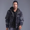 Män hooded vattentäta taktiska fleece jackor mjuk skal militär kamouflage vinter varm armé multicam ytterkläder päls
