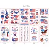 الأمريكية يوم الاستقلال العلم الوشم ملصق مؤقت الوجه الذراع ملصقات ماكياج الجسم الرابع من يوليو ملصقات الوشم الوطنية 10 أنماط