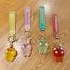 Adorable Crystal Blush Animal Series Resin Doll Keychain Fun Car Bag Key Chain Fashion Men Women Couple Charms Accessories Gift G1019