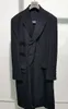 Högkvalitativ New Yamamoto Fashion Mäns Double-Breasted Blazers Suit Stage Show Jackor Man Trend Lång Lös Multi-Button Plus Size Trench Coats