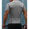 T-shirts imprimés à séchage rapide pour hommes Sport de plein air Courir Escalade Chemise à manches courtes Collants Bodybuilding Tops Corest T-shirt 210706
