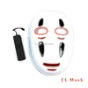 Maschere per feste GZYUCHAO EL Night Club Cosplay Wire Mask Anonimo Led per Halloween Dance DJ Feste di Pasqua