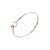 Fnixtar 2mm épaisseur fil bracelet en acier inoxydable ouvert amour coeur bracelets bracelet 60mm 10 pièce/lot Q0720