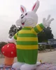 تخصيص 10 / 20ft ارتفاع لطيف نفخ عيد الفصح الأرنب أرنب بالون مع الفطر لحفلة عطلة