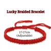 Brins de perles de haute qualité Bracelet tressé chanceux couleur rouge noir fil de nylon Couples faits à la main bracelets réglables bijoux cadeau Fawn22