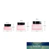 5 pcs 15g / 30g / 50g Vazio de vidro cor-de-rosa cosmética garrafas de creme facial frascos labial bálsamo frasco frasco amostras de amostras ânter âmbar panelas