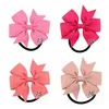 Baby Girl Hairband Rib Ribbon Bow Hair Ring Corde Elastico Bowknot Copricapo Fiore Copricapo Accessori per capelli per bambini 20 colori