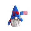 Party Favors American Independence Day Gnomes Gnome patriotique avec drapeaux Décoration de table de bureau à domicile BBB14513