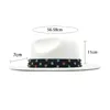 Neue Frauen Wolle Fedora Hut Mit perle Band Gentleman Elegante Dame Winter Herbst Breite Krempe Kirche Panama Sombrero Mädchen Jazz kappe