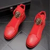 Mocassins en cuir à rivets pour hommes, chaussures avec rivets épais et bas, planche décontractée, zapatos haute hauteur, nouvelle marque