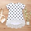 Baby Clothes Polka Dot Toddler Girl Dresses Short Sleeve Children Princess Skirts Boutique Kids Clothing 3 Colors BT6538