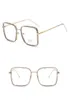 ビッグフレームスクエア抗青色光メガネフレーム特大コンピュータ眼鏡フレーム女性男性スクエア光学ガラス眼鏡 5 色
