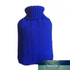 2L Hot Water Bottle Bags Warmer Soft Knitted Cover Case For Winter Warm Heat For Back Neck Waist Hand Reusable 5Colors