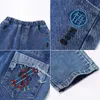 Mode printemps garçons jean dessin animé taille élastique Denim pantalon pour adolescent école coton enfants vêtements 4 5 6 8 12 16 ans 210622