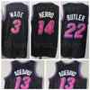 Men Basketball Bam Adebayo Jersey 13 Tyler Herro 14 Dwyane Wade 3 Jimmy Butler 22 All Stitched For Sport Fans Red White Black Yellow Blue Pink Team