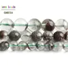 6/8/10mm Nature Green Ghost Quartz Loose Spacer for Jewelry Making DIY Bracelet 15inches Strand Stone Beads