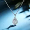 Waterdruppel diamant ketting kubieke zirkonia kettingen bruiloft kettingen vrouwen mode sieraden wil en zandcadeau