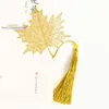 Bookmark Metal Hollow Lotus Tassel Stationery Creative Chinese Style Golden For Book Accessories Office School Supplies