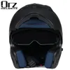 Motorcykelhjälmar Mate Black Hjälm Dirt Bike Flip up Cascos Para Moto Double Shield Modular med Inre Sun Visor Dot Godkänd