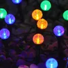 Lâmpadas solares para gramado Bola de bolhas de cristal Corda de luzes 10 15 20 30 LEDs Luz de paisagem à prova d'água para parque de caminho ao ar livre