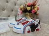 Fashion Best Top Quality real leather Handmade Multicolor Gradient Technical sneakers men women famous shoes Trainers size35-45 KPI0002