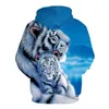 2021 Nya Män / Kvinnor Hooded Hoodies Cap Windbreaker Sweatshirts Fashion Brand Höst Vinter Tiger Animal Printing Kläder Y1120