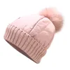 Beanie/Skull Caps Winter Cap Women Windproof Down Skullies Beanies For Ladies Faux Fur Pom Poms Hats Fleece Inside Black Beanie Girls Hat Da