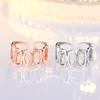 Anillos de cadena hueca Band Finger Women Open Rose Gold Knuckle Rings Street Style Jewelry y Sandy