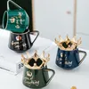 Queen of Everything Mug With Crown Lid and Spoon Ceramic Coffee Cup Gift for Girlfriend Wife K888