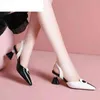 Sandali da donna con tacco alto a punta media, scarpe alla moda, taglia 41, primavera ed estate, 2022