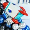 Party Decoration 3D Rocket Balloons Astronaut Foil balloon Outer Space Spaceship ET Ballon For BirthdayBoy Kids Baloons Toys