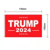 Trump Flag 2024 Valflagga Banner Donald Trump Flagga Keep Amerika Bra igen Ivanka Trump Flaggor 150 * 90cm 12 stilar EEA1277