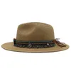 Модные панамские шляпы для женщин мужчины 7 Цветов Джаз Федоры Охлаждение солнечные шляпы летние дышащие элегантные женские шляпы целый c03049023219674