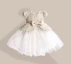 Dentelle Fleur Fille Robe TUTU style Soie Ceinture Princesse Enfants Robes 3 couleurs léopard Filles Robe De Soirée pour 1-6T 210303