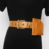 Nytt märke Vintage Läder Midja Bag Fanny Pack Belt för Kvinnor Punk Luxury Belt Bag Garter Leg Body Harness Straps Belt Tillbehör Q0624