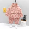 Spring Autumn Children Fashion Clothes Baby Boys Girls Jacket Pants 2Pcs/sets Kids Toddler Clothing Infant Cotton Tracksuit 210806