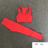 Zestaw sportowy dla kobiet Yoga Kobiety Dres Worksuit Bra + Seamless Hight Hight Legginsy Sportswear