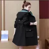 Kvinnors trencher Kvinnor 2022 Spring Autumn Fashion Jacket huva midja Casual Windbreaker Topeaker Korean Style Slim Slimming