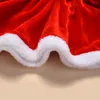 Set di abbigliamento per costumi di Natale per bambine per bebè Taglia unica per 0-24 M Ragazzine per bambine Santa Cosplay Indossare natale 210315