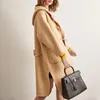 Women's Wool & Blends In The Fall And Winter Of 2022 Horn Double Coat Female Long Hooded Zero Cashmere Woolen Cloth Bery22