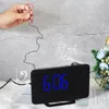 Inne zegary Akcesoria LED Digital Alarm Clock Watch Table Electronic Bedside Desktop Usb Wake Up FM Radio Time Projektor Snooze Fundio