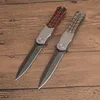 1Pcs High Quality Flipper Folding Knife D2 Black Stone Wash Blade G10 + Stainless Steel Sheet Handle Ball Bearing Pocket Knives