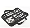 9 pezzi Set di utensili per barbecue in acciaio inossidabile Utensili per griglia per barbecue all'aperto con borse Oxford Kit di coltelli per spazzole per griglia in acciaio inossidabile SN21529350