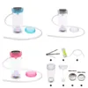 Set di narghilè portatile Set acrilico narghilè Shisha Chicha NarGuile in acrilico in plastica in plastica per il fumo di plastica del fumo di vetro LED Accendisterratore di vetro del tubo dell'olio del fumo 278 v2