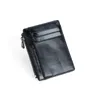 Card Holders Men's Casual Wallet Pu Leather Business Holder Ultra-thin Ladies Zipper Change Bag Suitable For 8 Cards