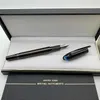 القلم حبر جاف أسود ترقية / أقلام الرول الكرة مع الأزرق كريستال رئيس الخط الحبر نافورة القلم هدية عيد (لا مربع)