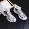 Autumn Sequined Cloth High Top Boots Men Night Club Casual Driving Party Wedding Shoes Bling Diamond Golden Silver Sneakers