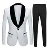 Royal Blue Dobby Wedding Tuxedos Slim Fit Fit Wooom Носить костюмы пользовательских уборных выпускных вечеринок Prom Party Dating Nating Outifits Blazers (куртка + брюки) One-кнопки реальное изображение