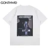 T-shirts Streetwear Hip Hop Maître de son destin Imprimer Harajuku T-shirts Chemises T-shirts à manches courtes Tops 210602