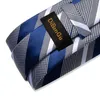 Bow Ties Blue Striped Mens Wedding Associory Necktie Clufflinks Brooch Pin Gifts for Men Wholesale Attems Business